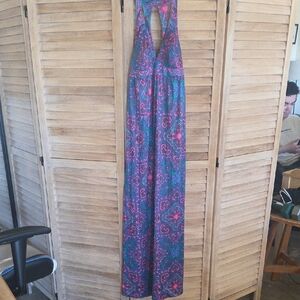 Vintage Hightide California 70's Halter Maxi Dress